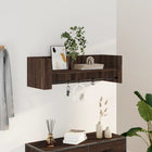 Wall shelf 100x35x30.5 cm treated wood brown oak-coloured
