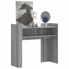 Wandtafel 100x35x90 cm bewerkt hout grijs