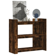 Wandtafel 100x35x90 cm bewerkt hout gerookt eiken