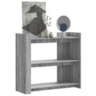 Wandtafel 100x35x90 cm bewerkt hout grijs