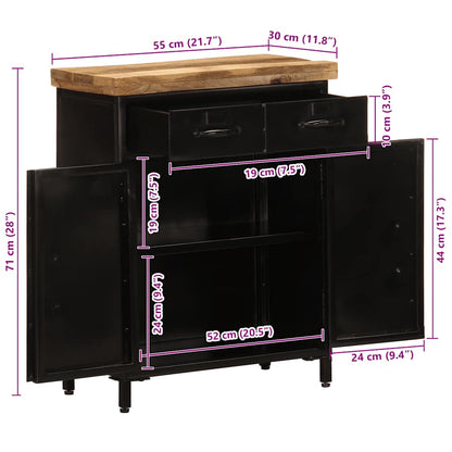 Dressoir 55x30x71 cm massief mangohout
