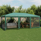 Partytent 6x4 m HDPE groen met 10 mesh zijwanden