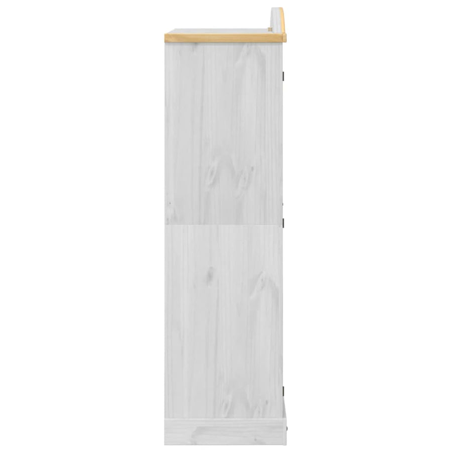 Kledingkast Corona wit 102x52x186 cm massief grenenhout
