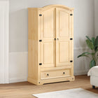 Wardrobe Corona 102x52x186 cm solid pine wood