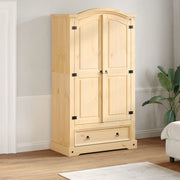 Kledingkast 102x52x186 cm massief grenenhout