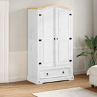 Corona Wardrobe white 102x52x186 cm solid pine wood