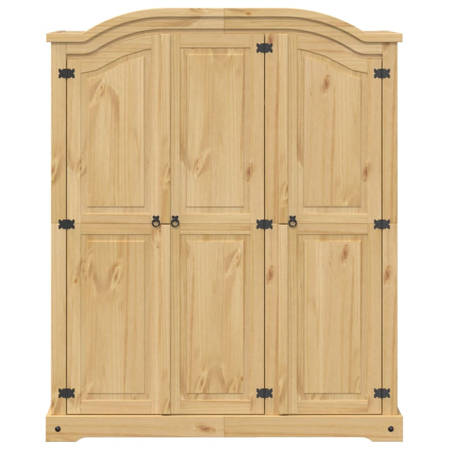 Kledingkast Corona 151,5x52x186 cm massief grenenhout