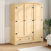 Kledingkast 151,5x52x186 cm massief grenenhout honingbruin