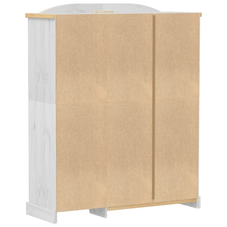 Kledingkast Corona 151,5X52X186 Cm Massief Grenenhout Wit