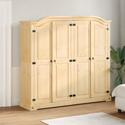 Kledingkast 194x52x186 cm massief grenenhout