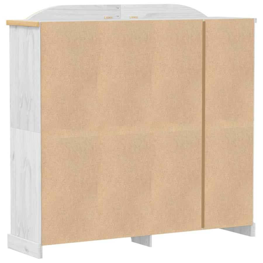 Kledingkast Corona wit 194x52x186 cm massief grenenhout