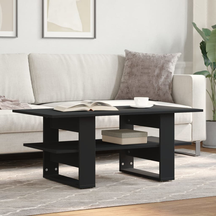 Salontafel 102x50x45 cm bewerkt hout zwart