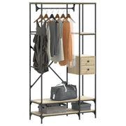 Kledingrek 97x40x180 cm bewerkt hout sonoma eiken