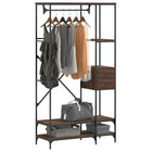 Kledingrek 97x40x180 cm bewerkt hout bruin