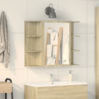 Badkamerspiegelkast 80x20,5x64 cm spaanplaat sonoma eiken