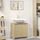 2-piece Bathroom Furniture Set engineered wood sonoma oak colour