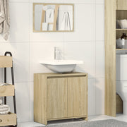 2-piece Bathroom Furniture Set engineered wood sonoma oak colour