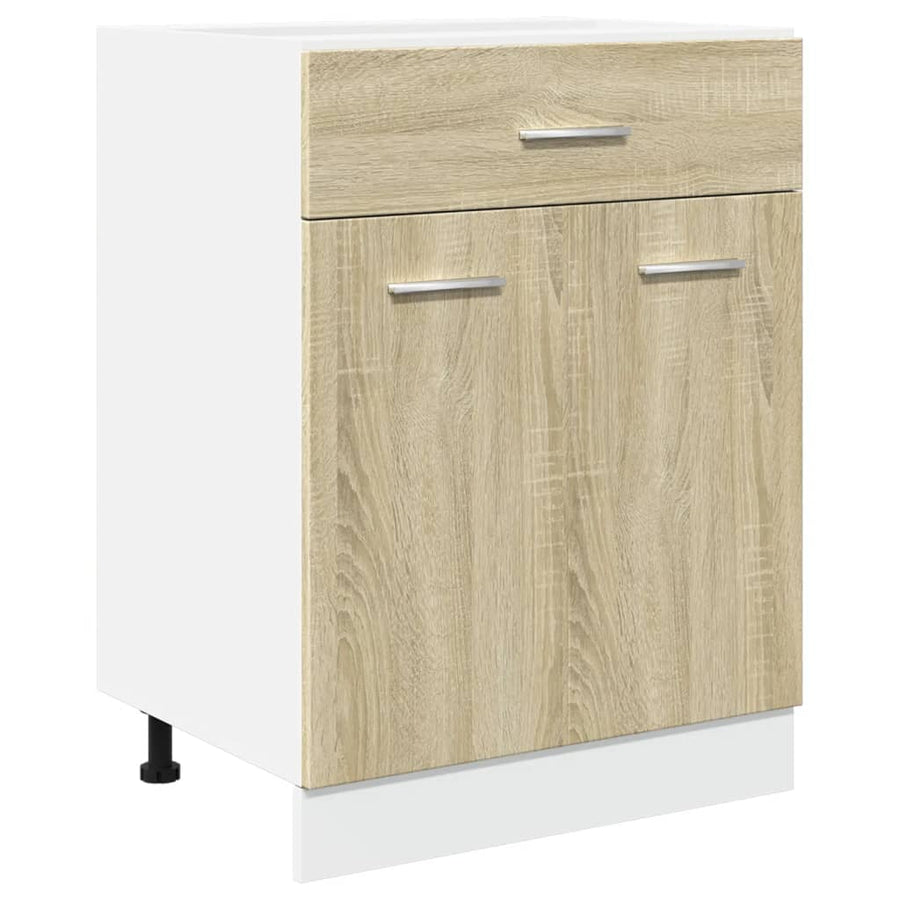 Onderkast met lade 60x46x81,5 cm spaanplaat sonoma eikenkleurig