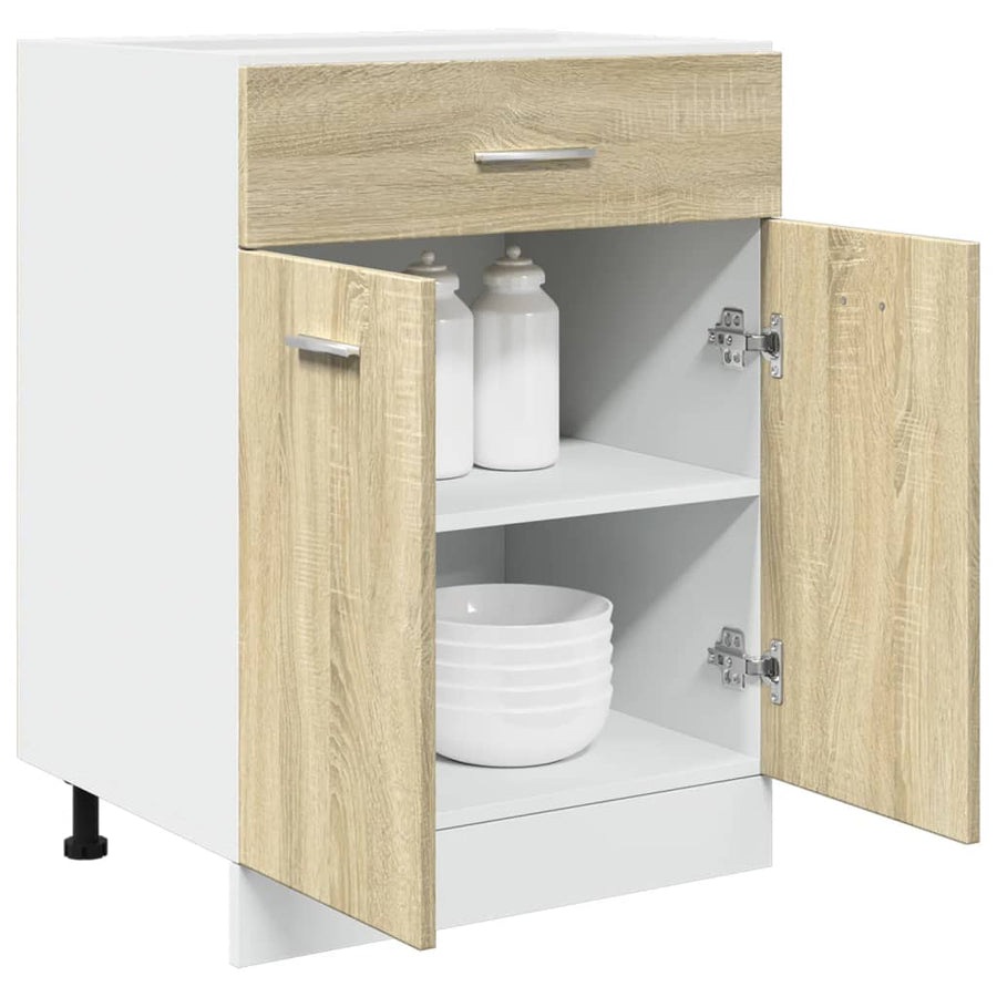 Onderkast met lade 60x46x81,5 cm spaanplaat sonoma eikenkleurig