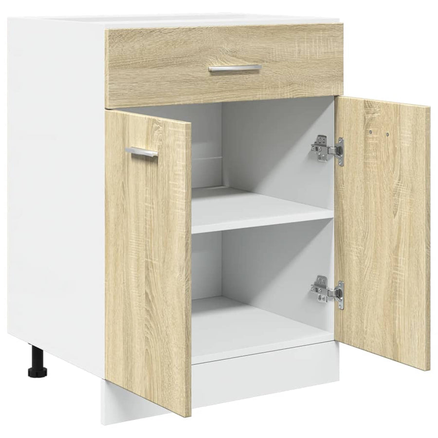 Onderkast met lade 60x46x81,5 cm spaanplaat sonoma eikenkleurig