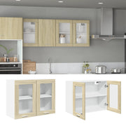 Bovenkast 80x31x60 cm bewerkt hout sonoma eiken