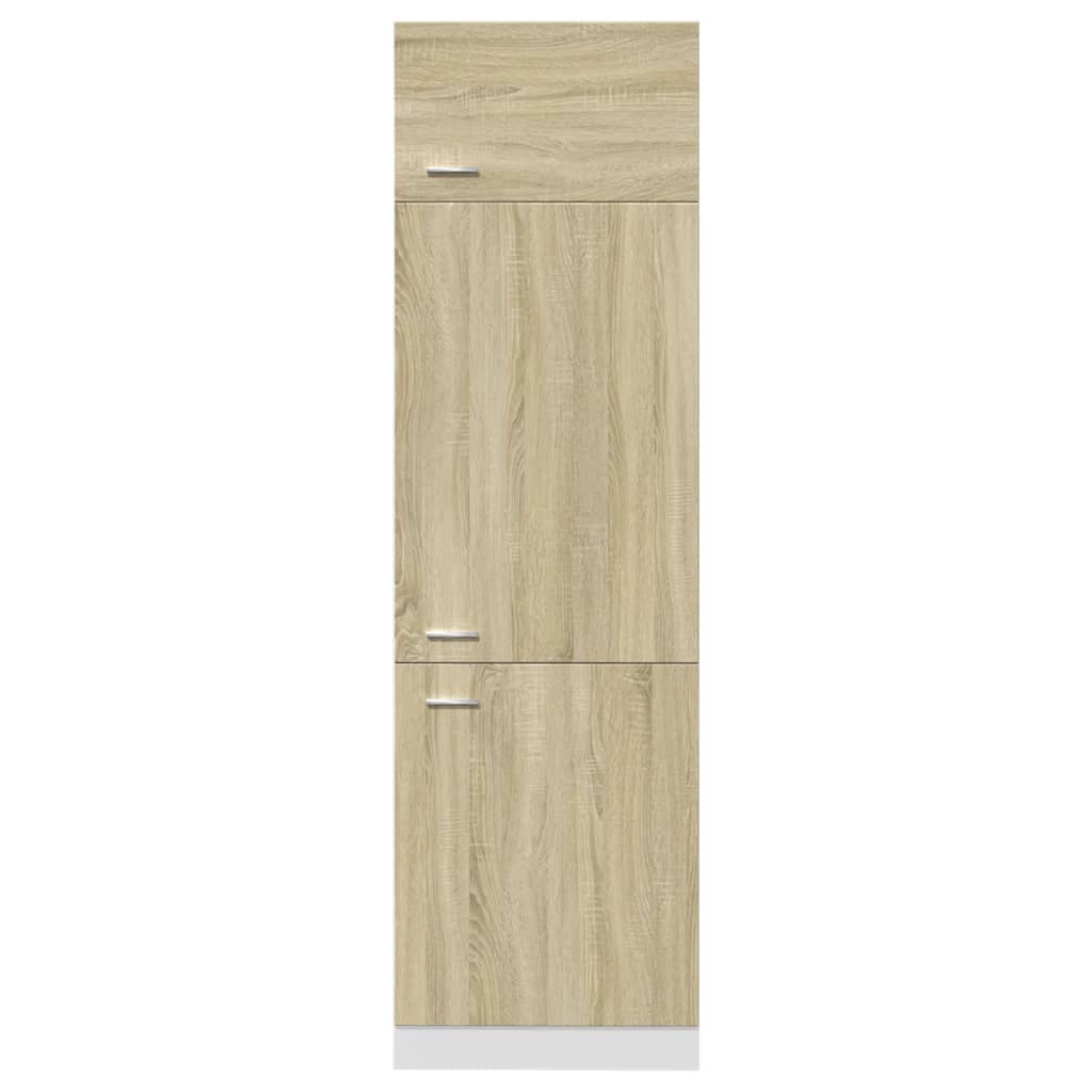 Ombouwkast voor koelkast Lyon 60x57x207 cm bewerkt hout sonoma eikenkleurig