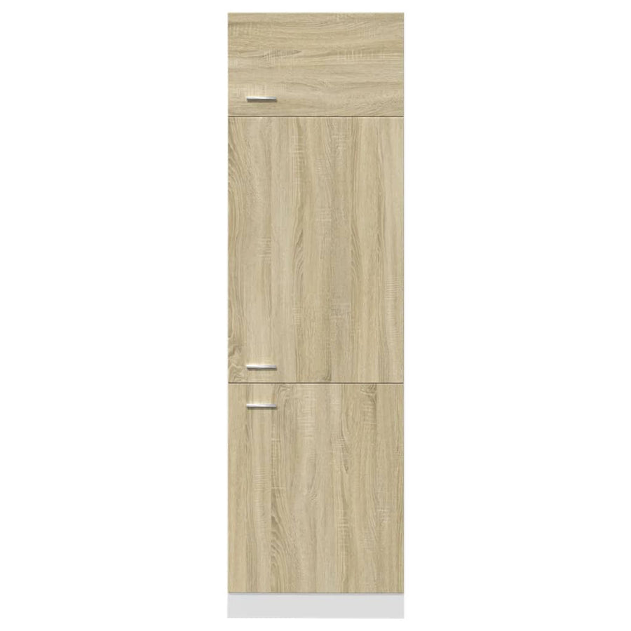 Ombouwkast voor koelkast Lyon 60x57x207 cm bewerkt hout sonoma eikenkleurig