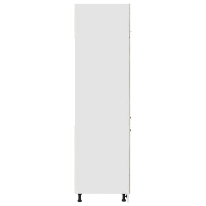 Ombouwkast voor koelkast Lyon 60x57x207 cm bewerkt hout sonoma eikenkleurig