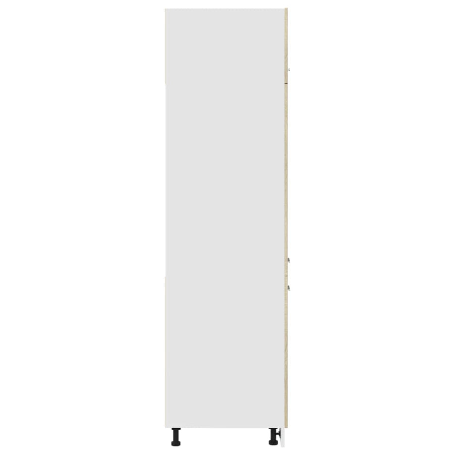 Ombouwkast voor koelkast Lyon 60x57x207 cm bewerkt hout sonoma eikenkleurig