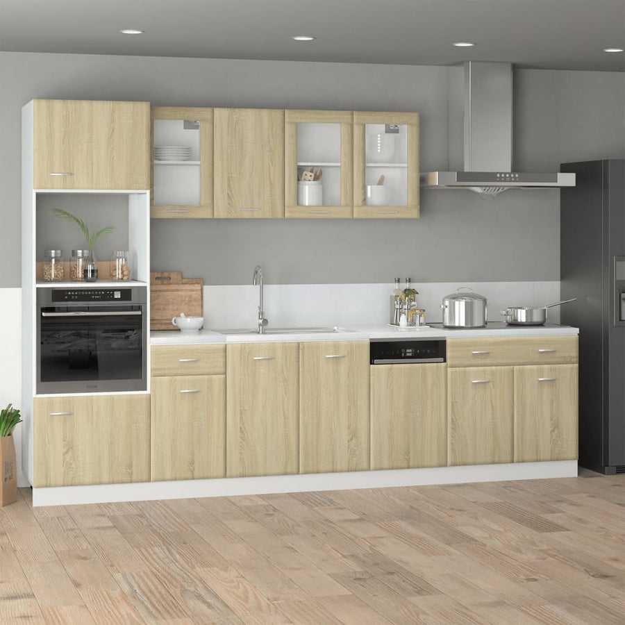 Frontpaneel vaatwasser Lyon 45x3x67 cm bewerkt hout sonoma eiken