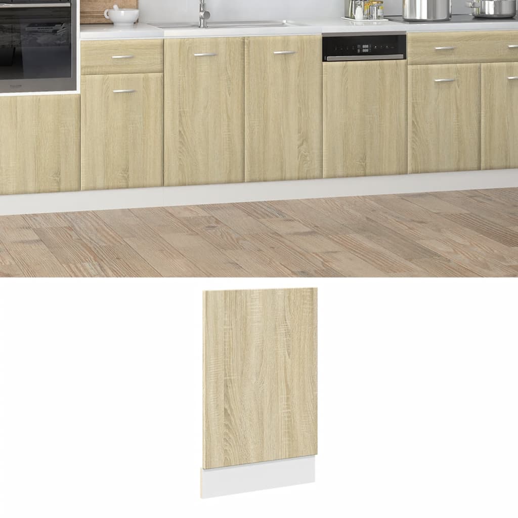 Frontpaneel vaatwasser Lyon 45x3x67 cm bewerkt hout sonoma eiken