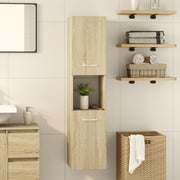 Badkamerkast 30x30x130 cm spaanplaat sonoma eiken