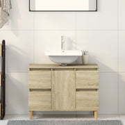 Washbasin Cabinet 80x33x60 cm engineered wood Sonoma oak finish