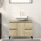 Washbasin Cabinet 80x33x60 cm engineered wood Sonoma oak finish