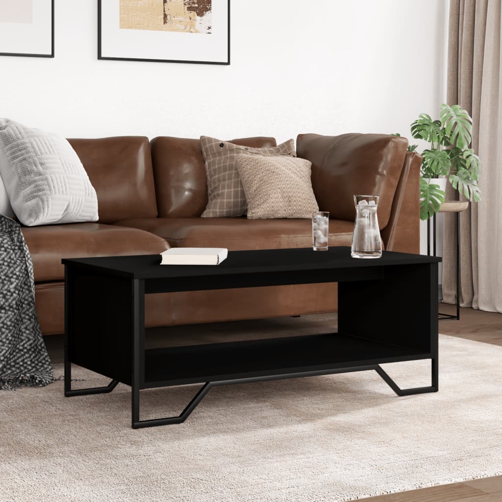 Salontafel 100x51x40 cm bewerkt hout zwart