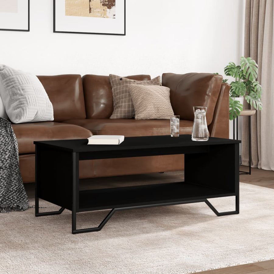 Salontafel 100x51x40 cm bewerkt hout zwart