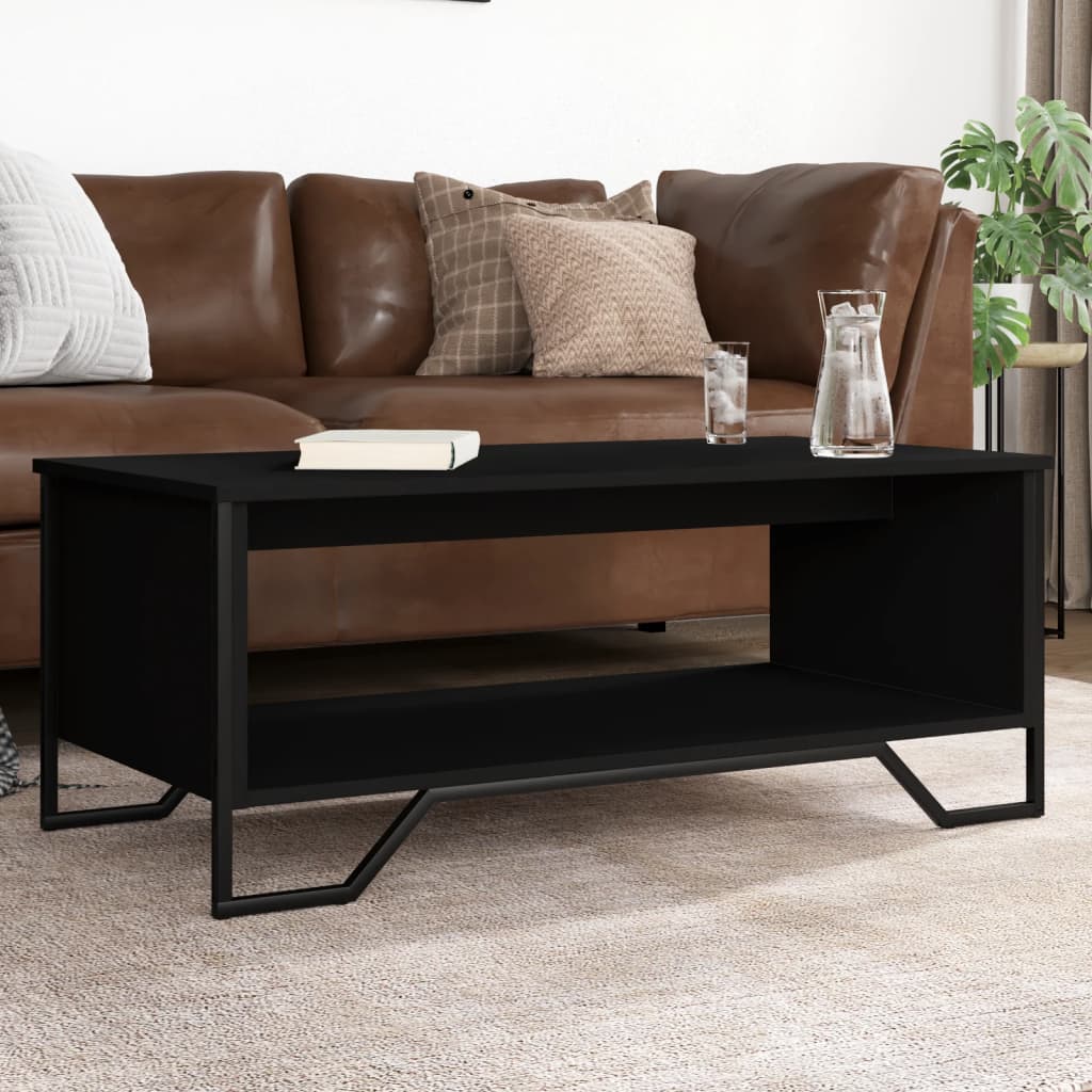 Salontafel 100x51x40 cm bewerkt hout zwart