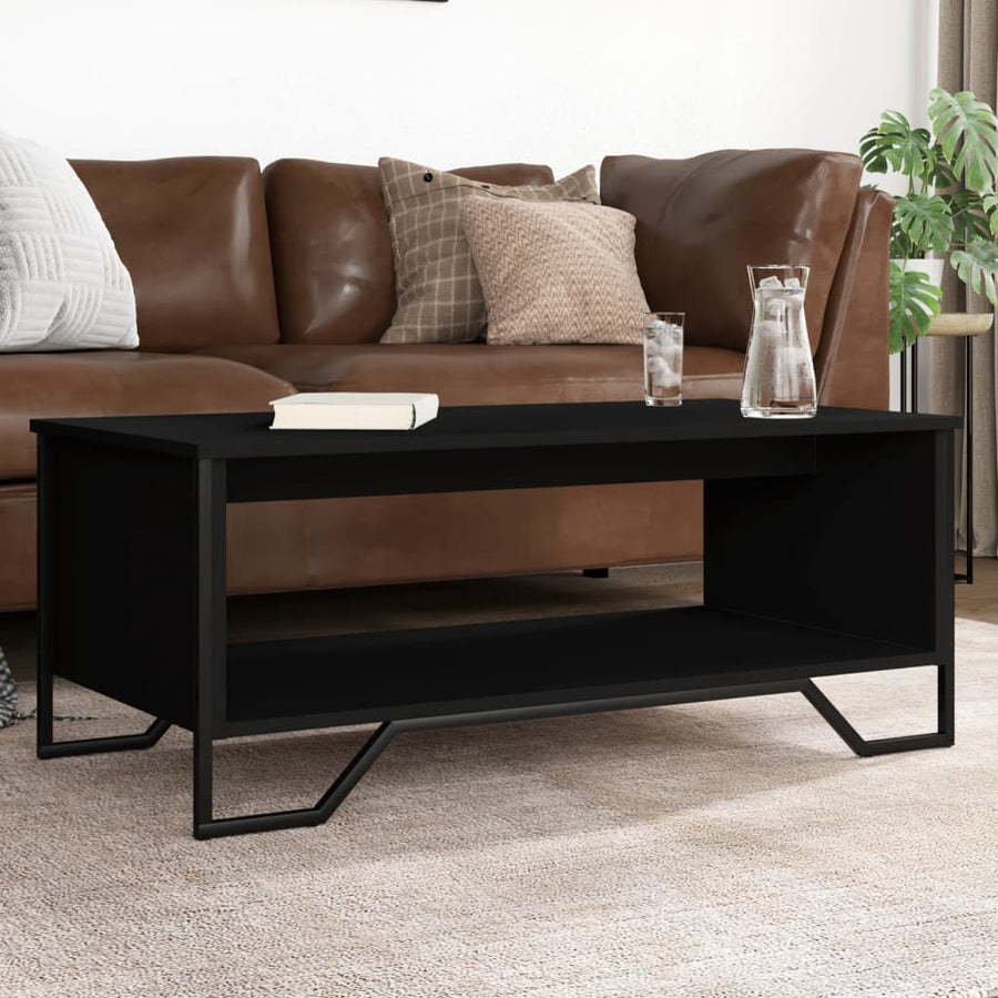 Salontafel 100x51x40 cm bewerkt hout zwart