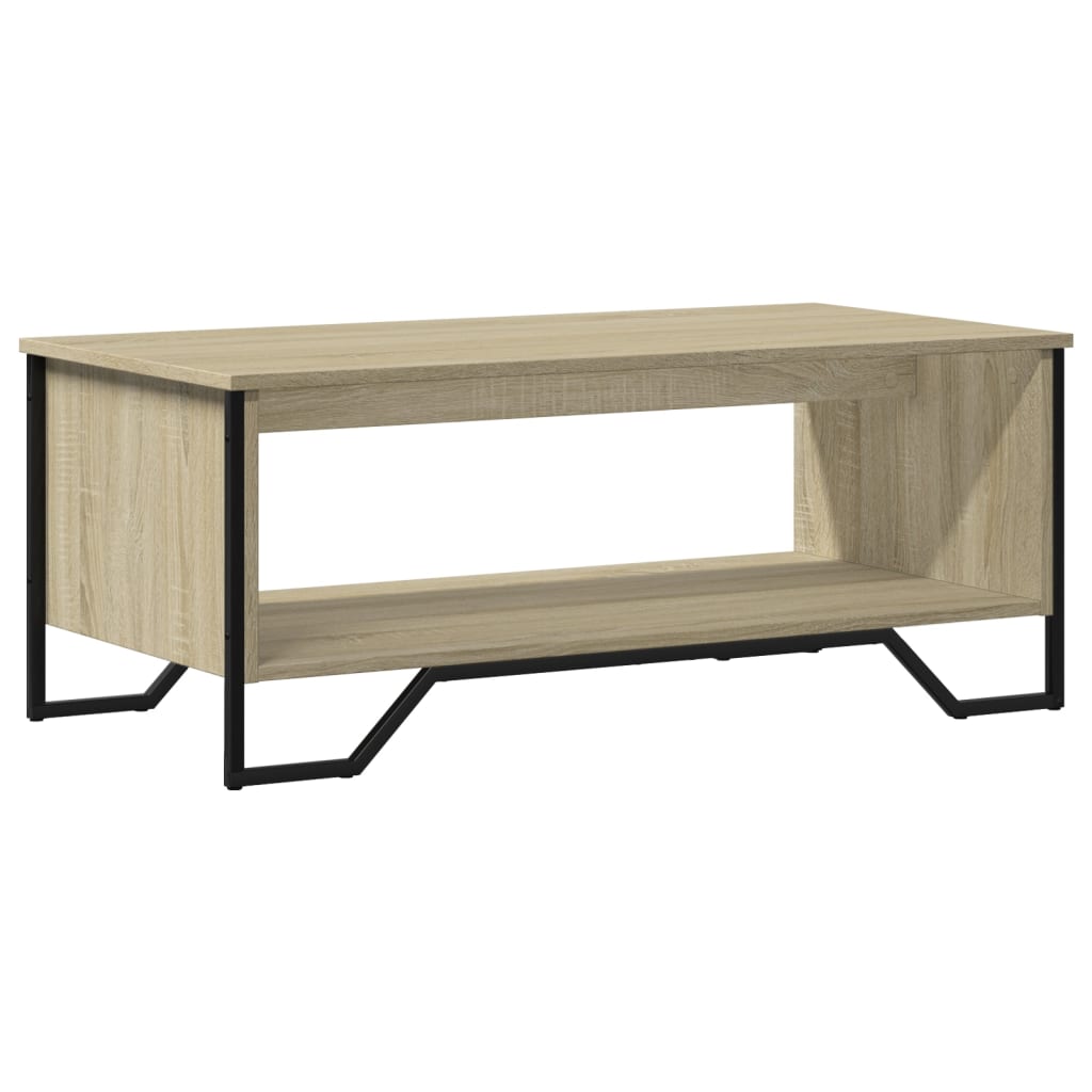 Salontafel 100x51x40 cm bewerkt hout sonoma eikenkleurig