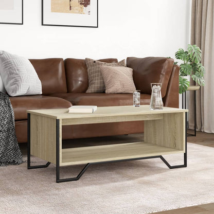 Salontafel 100x51x40 cm bewerkt hout sonoma eikenkleurig