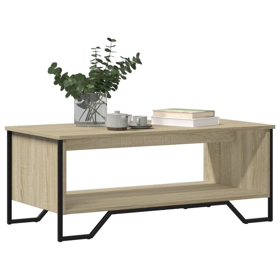 Salontafel 100x51x40 cm bewerkt hout sonoma eikenkleurig