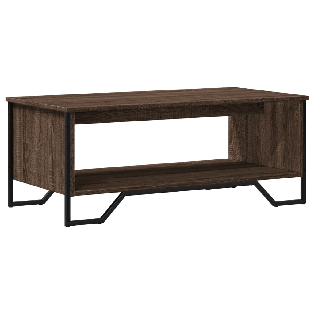 Salontafel 100x51x40 cm bewerkt hout bruin eikenkleur