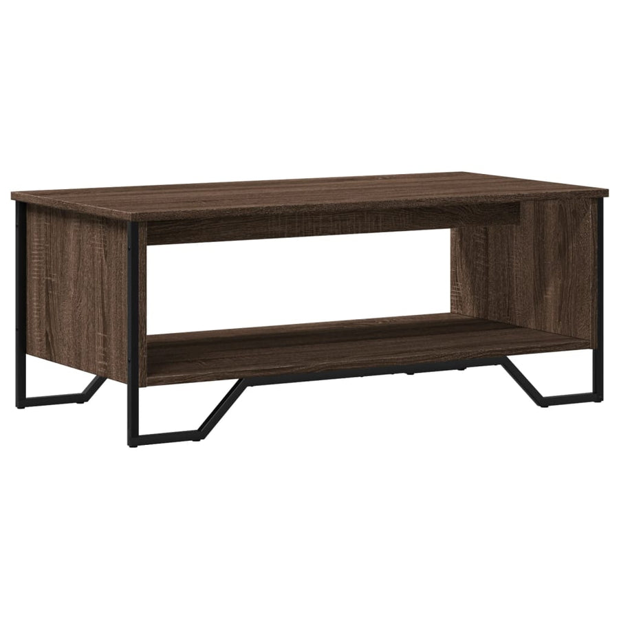 Salontafel 100x51x40 cm bewerkt hout bruin eikenkleur