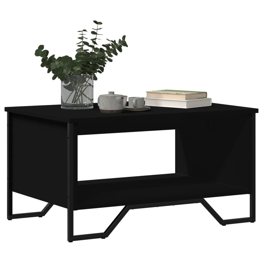 Salontafel 75x51x40 cm bewerkt hout zwart