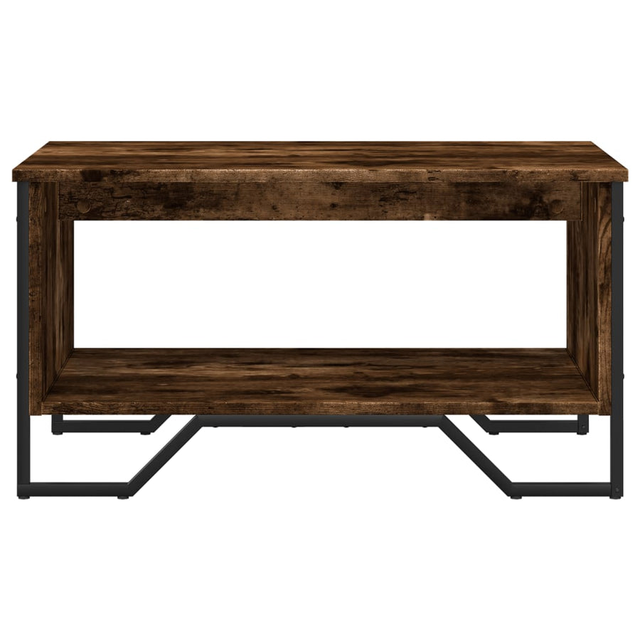Salontafel 75x51x40 cm bewerkt hout gerookt eikenkleurig