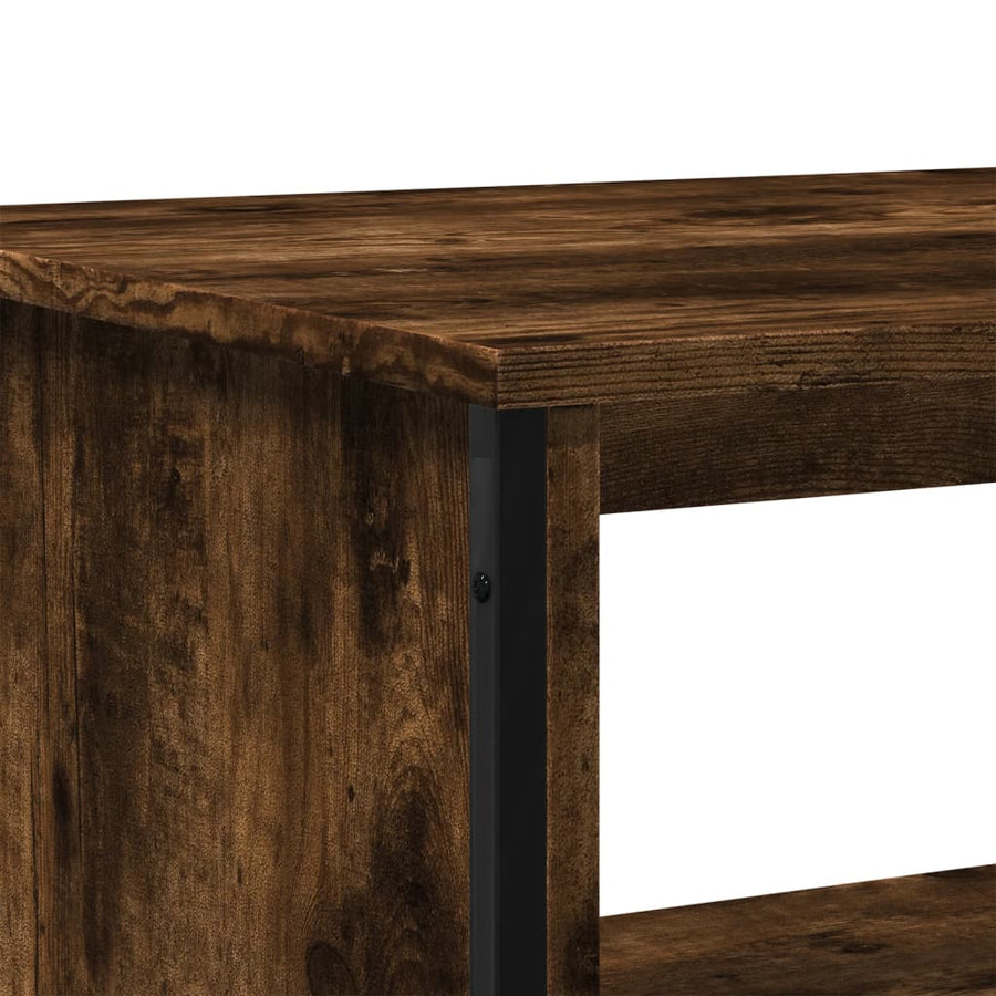 Salontafel 75x51x40 cm bewerkt hout gerookt eikenkleurig