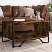 Salontafel 75x51x40 cm bewerkt hout gerookt eiken