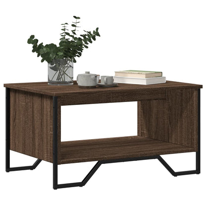 Salontafel 75x51x40 cm bewerkt hout bruin eikenkleur