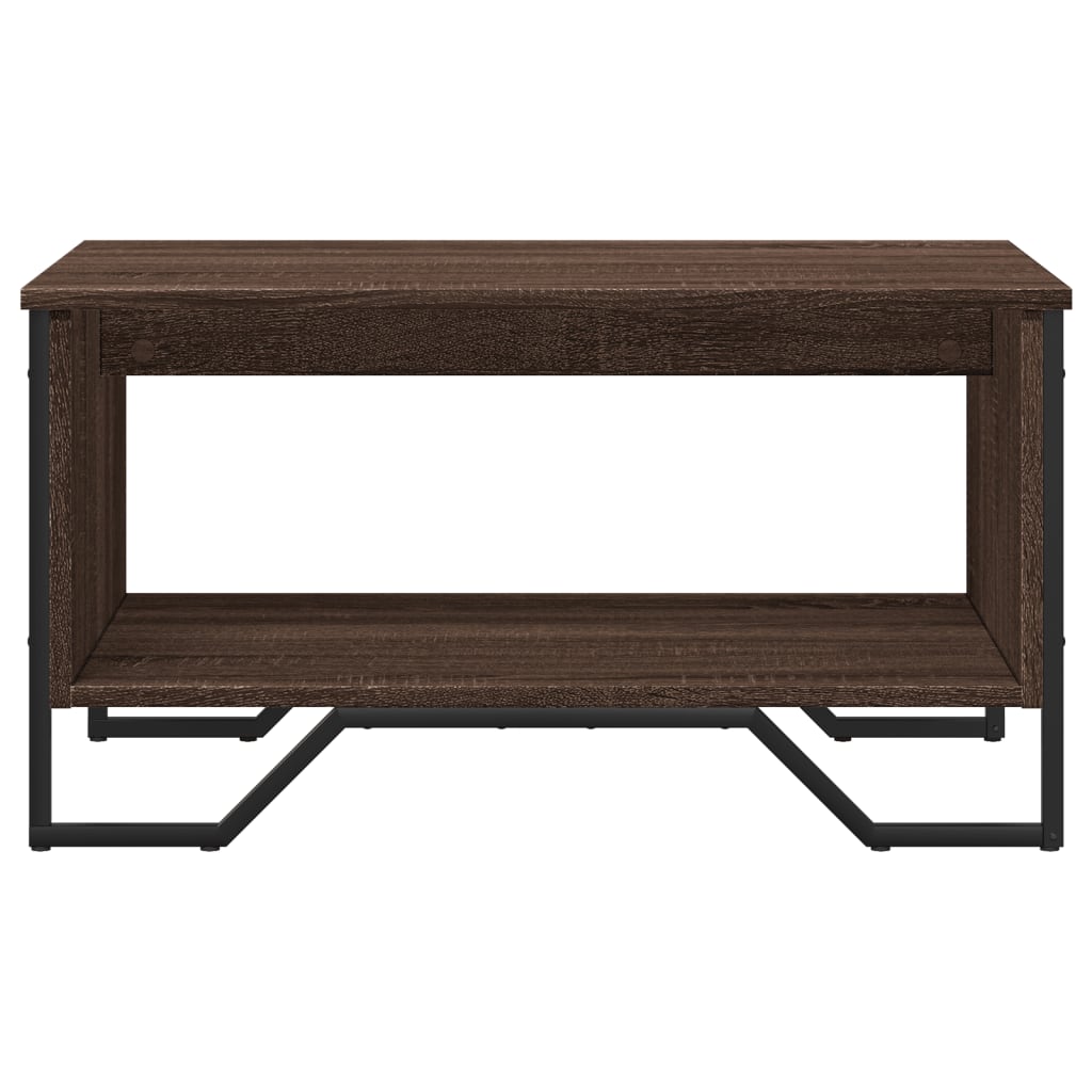 Salontafel 75x51x40 cm bewerkt hout bruin eikenkleur