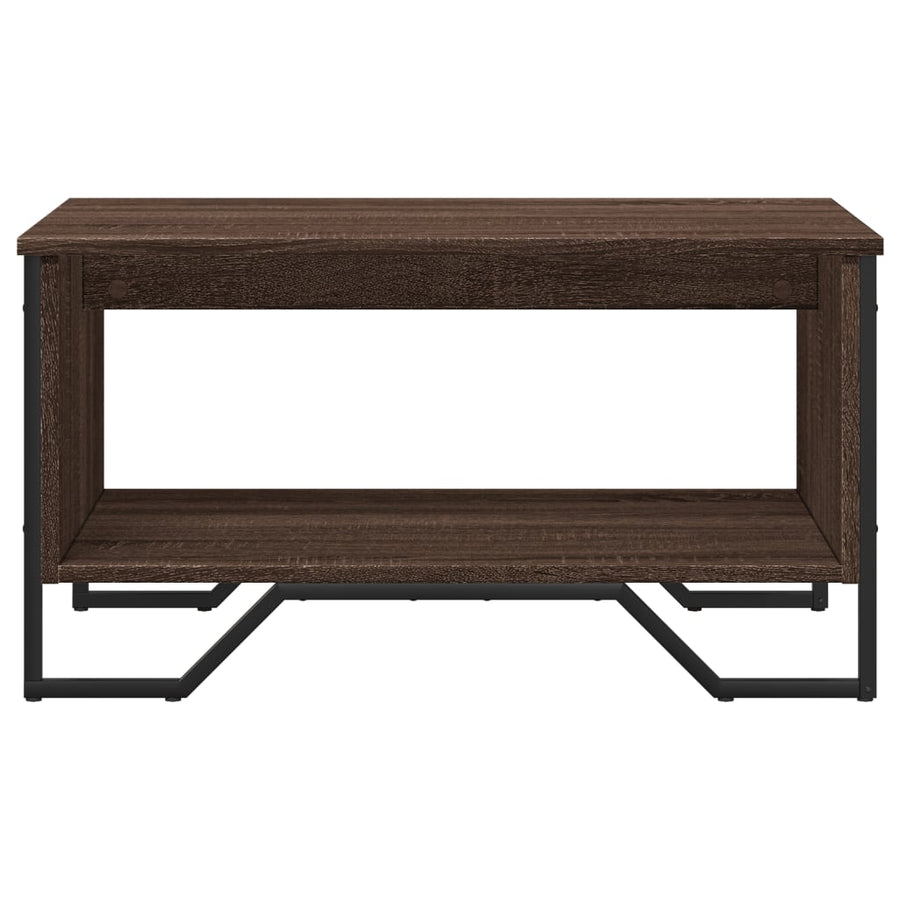 Salontafel 75x51x40 cm bewerkt hout bruin eikenkleur